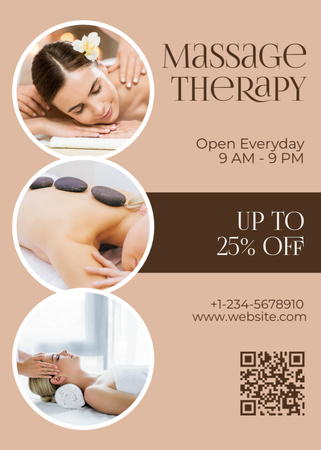 Offer of Massage Treatments Flayer Design Template