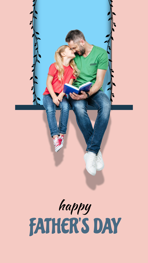 Template di design Father's Day with your Fathers Instagram Story