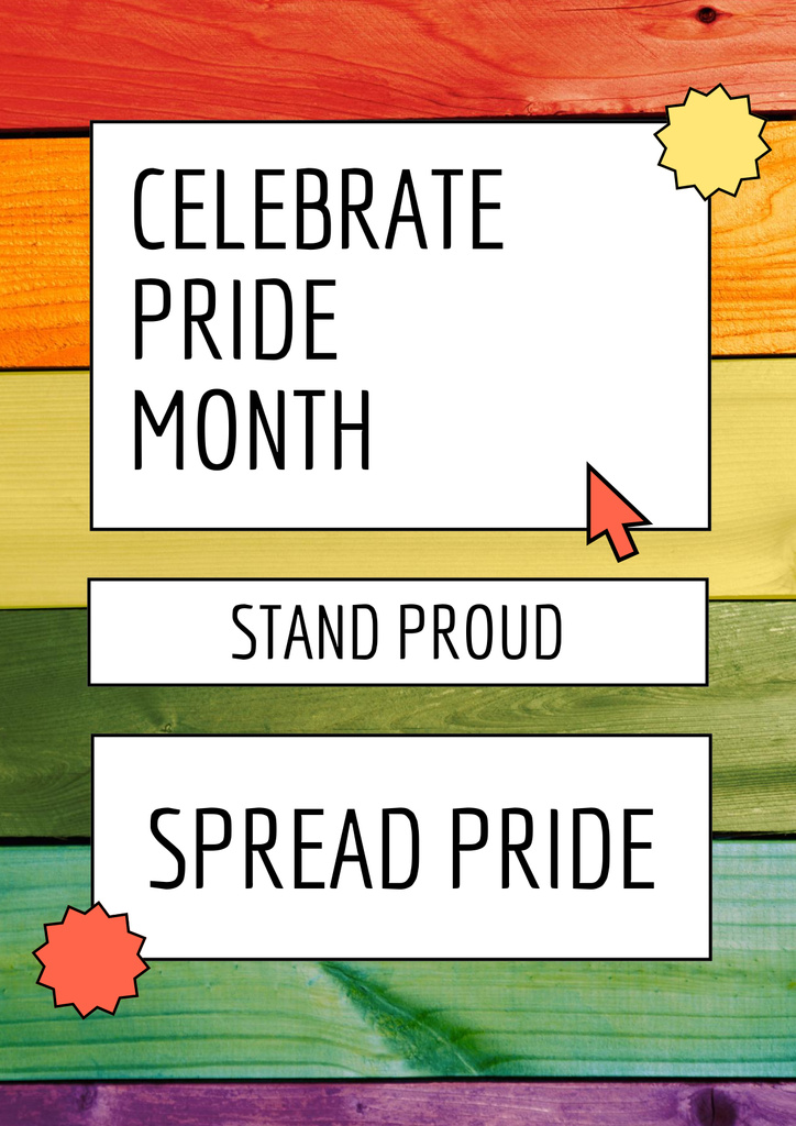 Inspirational Phrase about Pride Poster tervezősablon
