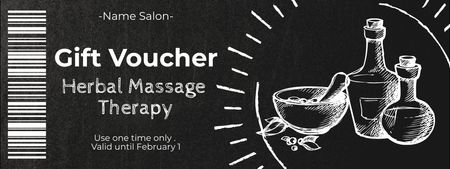 Реклама лікувального масажу травами Coupon – шаблон для дизайну