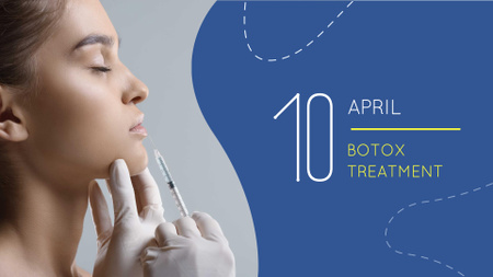 Woman getting beauty injection FB event cover Πρότυπο σχεδίασης