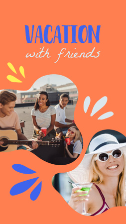 Vacation with Friends Instagram Story Design Template
