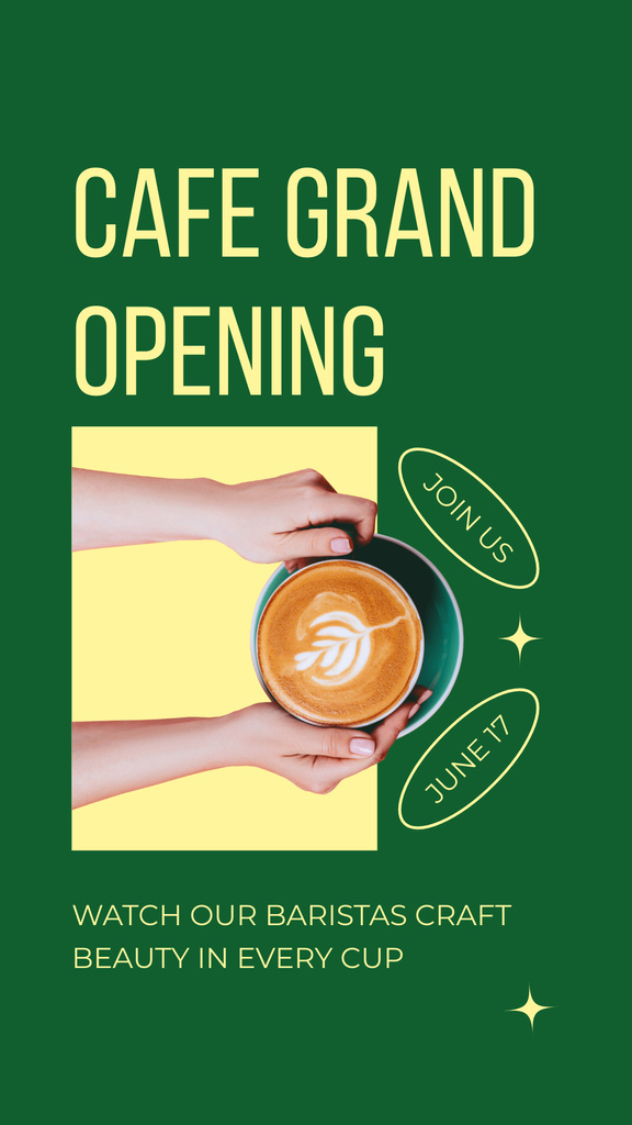 Stunning Cafe Welcome Event In June Instagram Story Design Template
