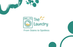 Laundry Service Announcement on White