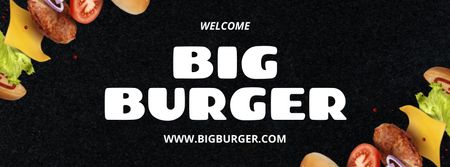 Platilla de diseño Big Burger Sale Offer Facebook cover