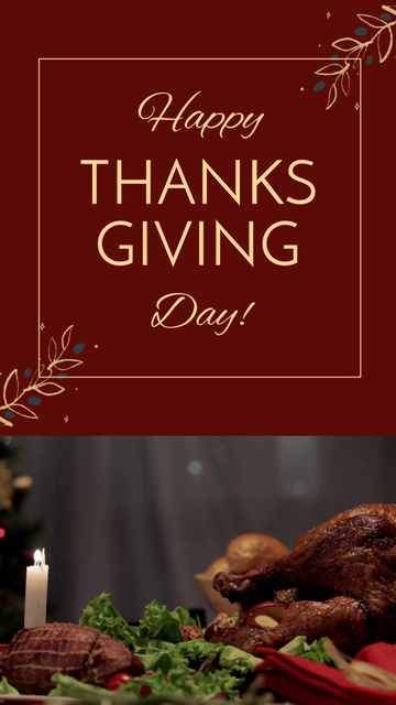 Platilla de diseño Tasty Dishes And Sincere Greeting On Thanksgiving Day Instagram Video Story