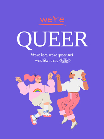 Designvorlage Awareness of Tolerance to Queer People für Poster US