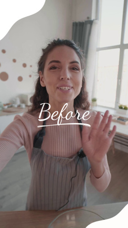 Woman is cooking Yummy Cupcakes TikTok Video Design Template