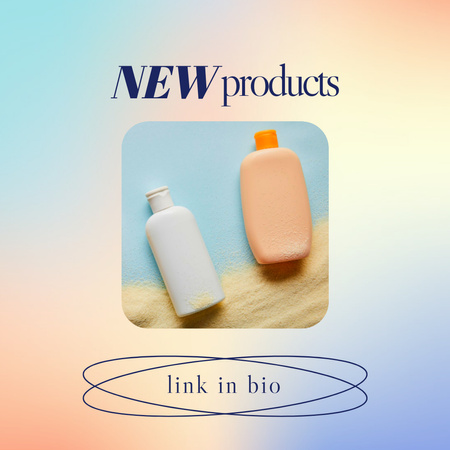 Publicidade de produtos para cuidados com a pele Instagram Modelo de Design