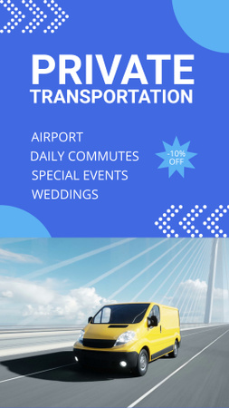 Private Transportation Service For Special Events Instagram Video Story Design Template