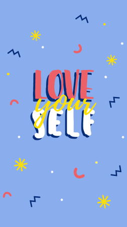 Self Love quote Instagram Story tervezősablon