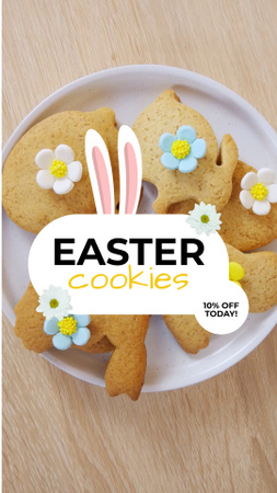 Designvorlage Süße Kekse für das Osterverkaufsangebot für TikTok Video