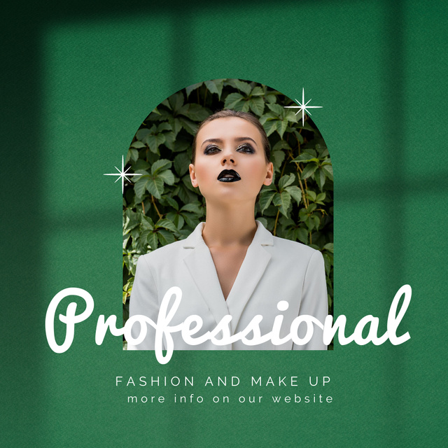 Professional Fashion Makeup Artist Services Instagram Modelo de Design