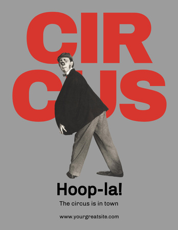Show de circo com palhaço engraçado Poster 8.5x11in Modelo de Design