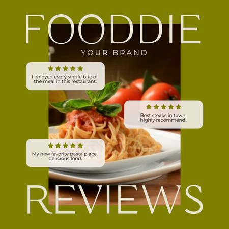 Platilla de diseño Food Reviews Ad Animated Post