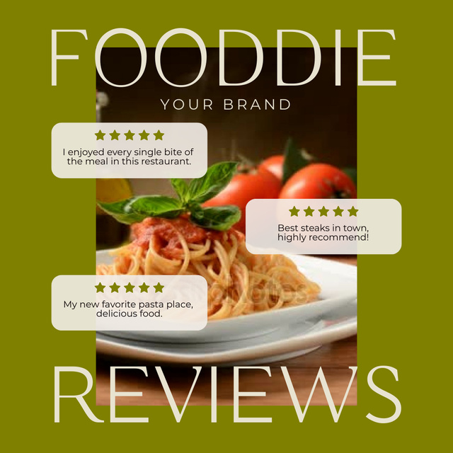 Platilla de diseño Food Reviews Ad Animated Post