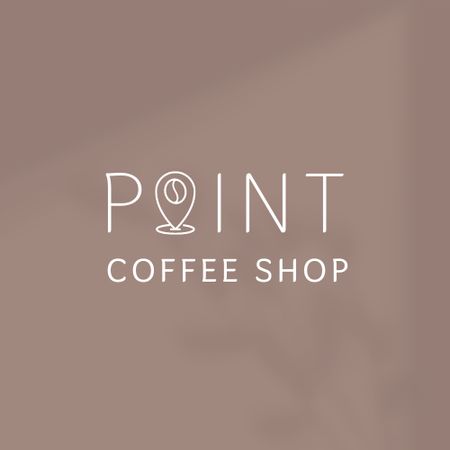 Cafe Ad with Map Pointer Logo Design Template