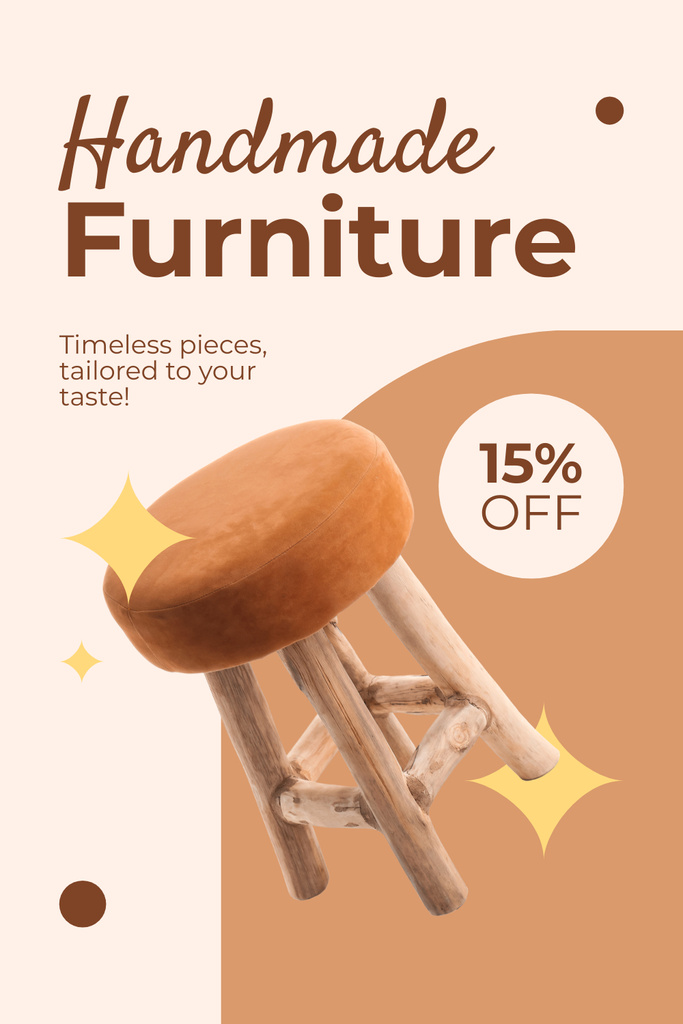 Modèle de visuel Simple Handmade Furniture at Discount - Pinterest