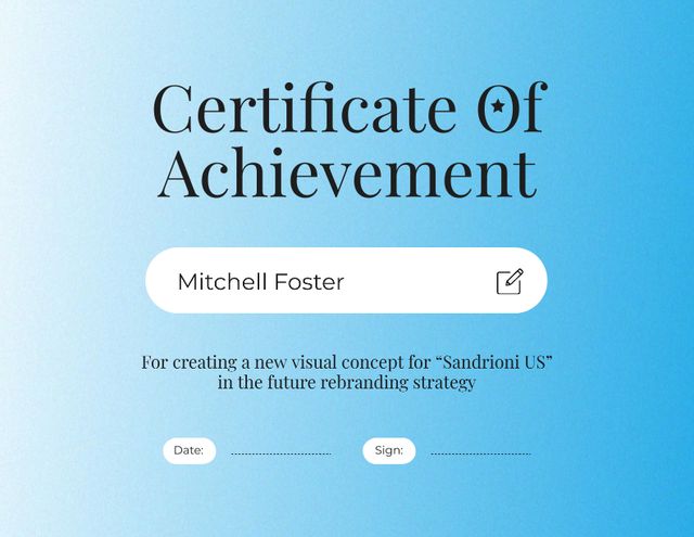 Business Strategy Achievement Award Certificate Šablona návrhu
