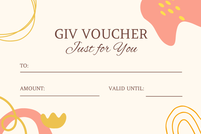 Modèle de visuel Special Offer with Pink Blots - Gift Certificate