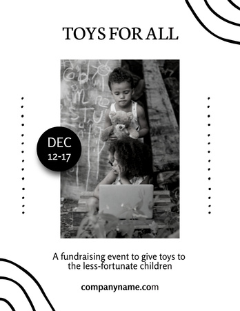 Donation of Toys for Children Poster 8.5x11in Design Template