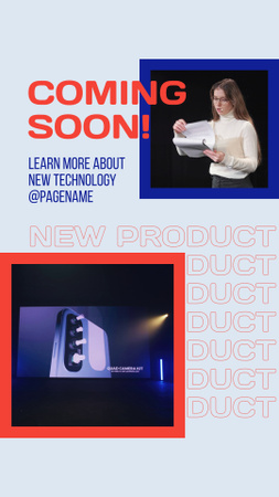 Platilla de diseño New Technology Introduction Announcement Instagram Video Story
