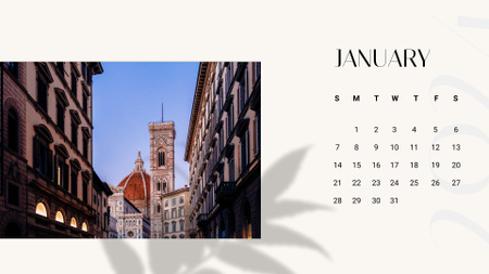Plantilla de diseño de italia lugares de interés famosos Calendar 