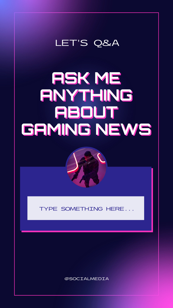 Ask Me Anything About Gaming Instagram Story Design Template