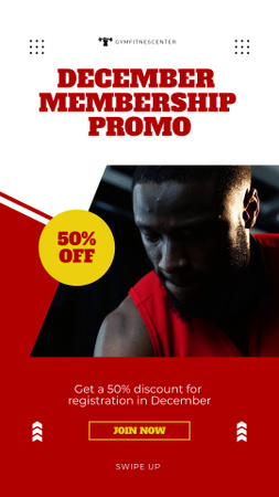 Top-notch Gym Membership With Discount Offer Instagram Video Story Design Template