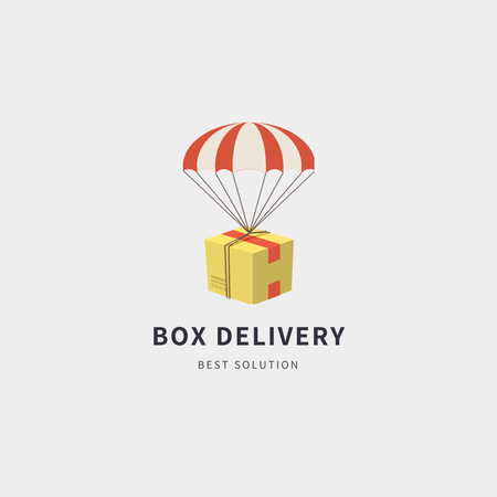Ad Service for Delivery of Cargo Logo 1080x1080pxデザインテンプレート