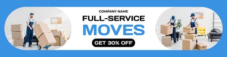 Discount on Full Service Moving & Storage Service Twitter Design Template