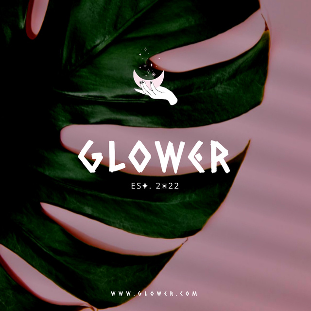 Szablon projektu Glower logo design with hand holding moon Logo