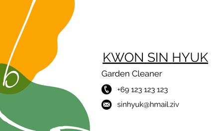 Garden Cleaner Offer with Flower Business card Design Template