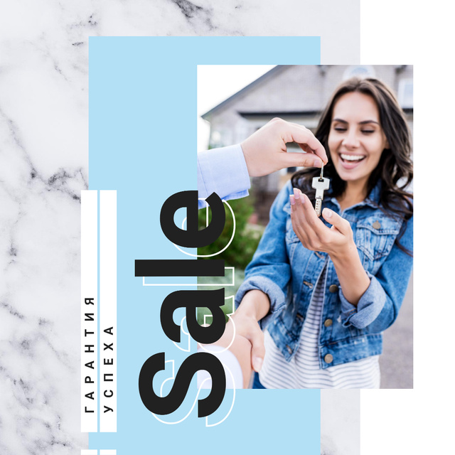 Template di design Woman receiving keys from agent Instagram