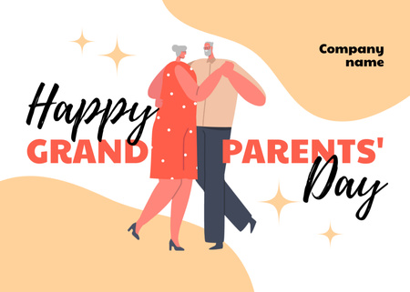 Happy Grandparents Day Postcard 5x7in Design Template