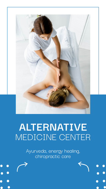 Modern Alternative Medicine Center With Chiropractic Care Instagram Video Story Πρότυπο σχεδίασης