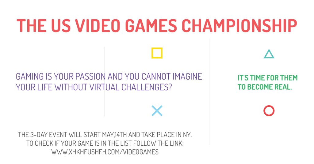 Video games Championship Announcement Facebook ADデザインテンプレート