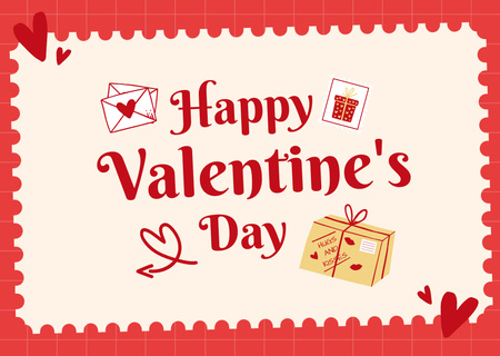 Поштова марка до дня Святого Валентина Card – шаблон для дизайну