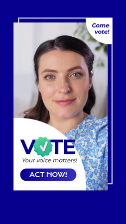 Woman Candidate With Slogan For Election TikTok Video Design Template