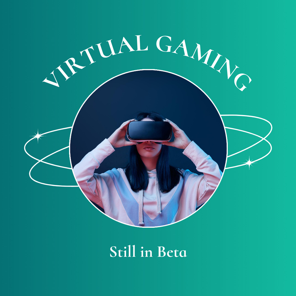 Szablon projektu Girl in Virtual Reality Glasses Instagram