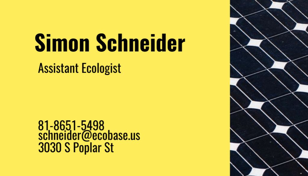 Ecologist Services Offer Business Card US Design Template