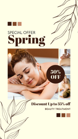 Designvorlage Special Spring Discount on Women's Spring Treatment für Instagram Story