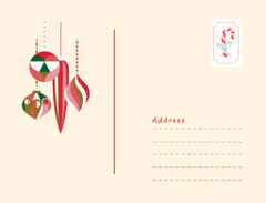 Christmas Greeting And Decorations With Garland