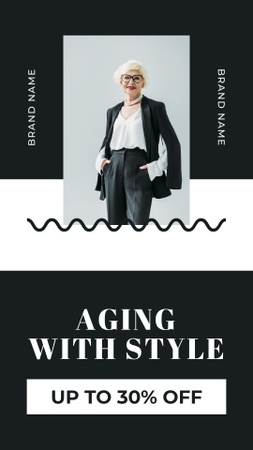 Template di design Fashion Brand With Age-Friendly Clothes Sale Offer Instagram Story