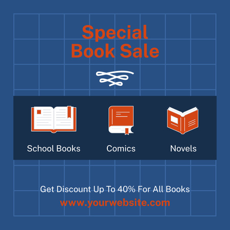 Amazing Book Sale with Discounts Instagram Design Template