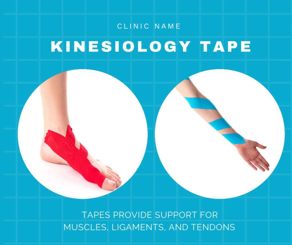 Template di design kinesiology Tape Promotion Facebook