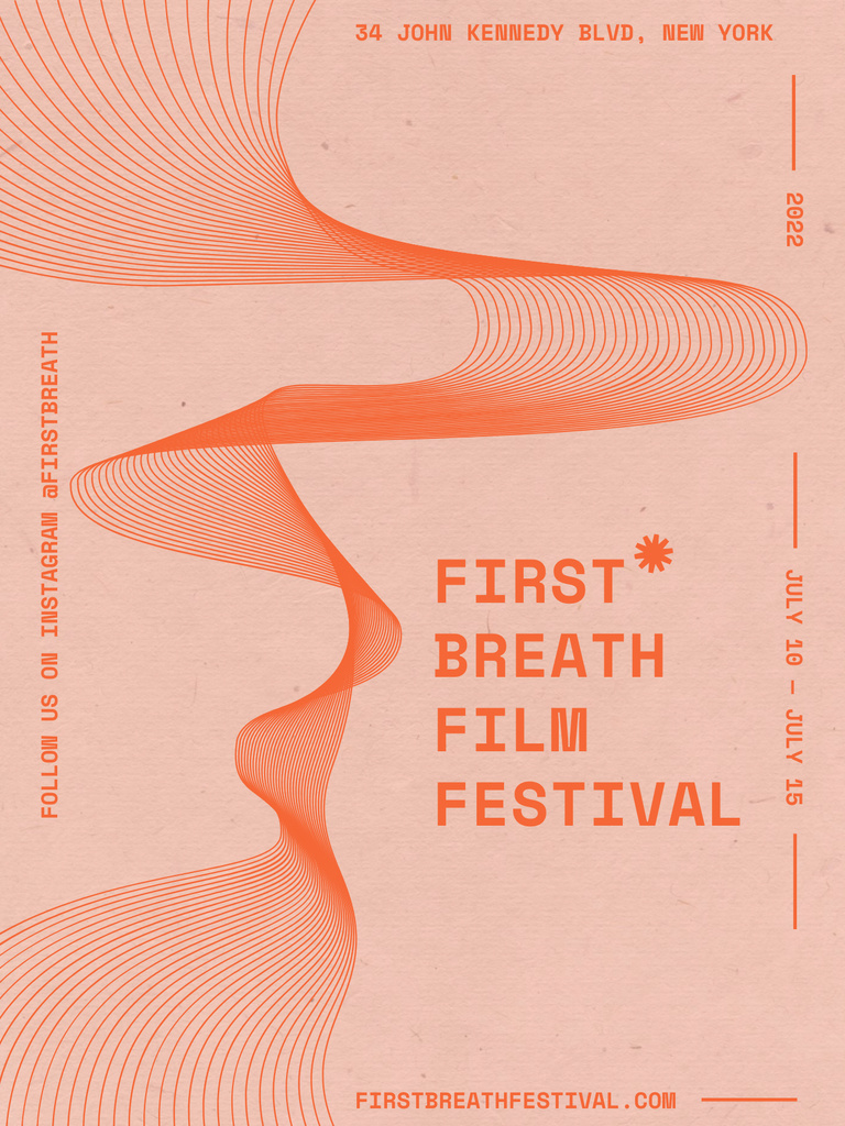 Film Festival Event Announcement Poster US Modelo de Design
