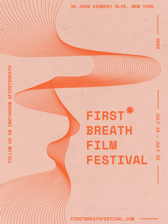 Plantilla de diseño de Anuncio de evento del festival de cine Poster US 
