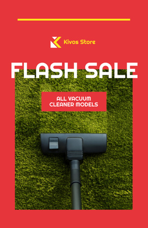 Flash Sale of Modern Vacuum Cleaners Flyer 5.5x8.5in – шаблон для дизайна