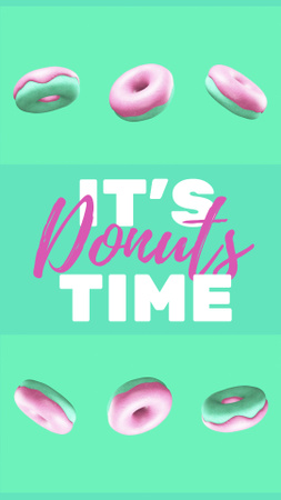 Modèle de visuel Rows of Yummy Glazed Donuts - Instagram Video Story